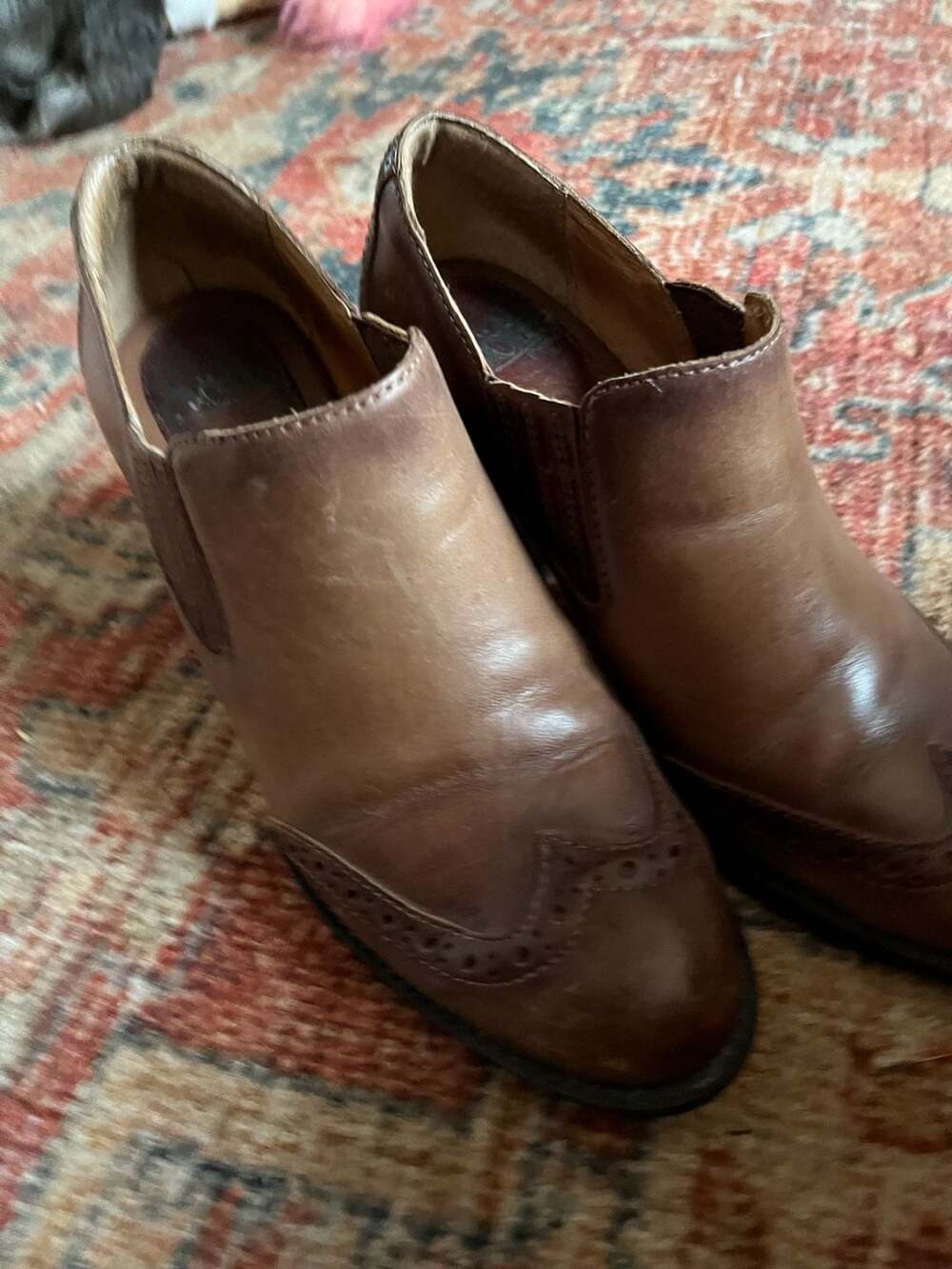 Dansko Brown Leather Chelsea Heeled Booties
